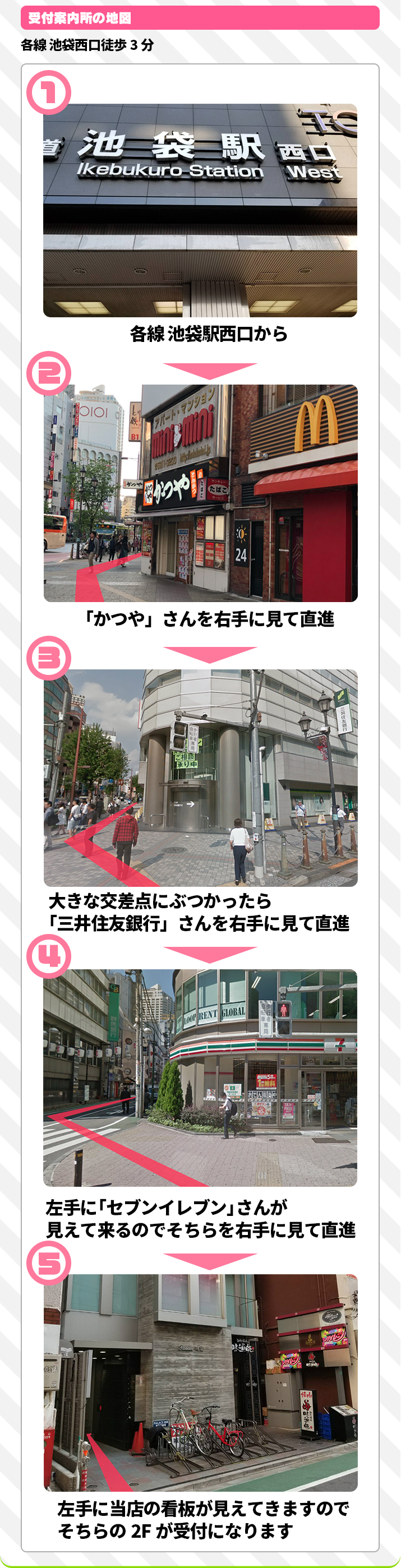 受付案内所の地図